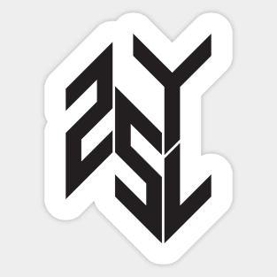 25YL Black Logo Sticker